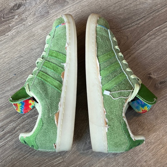 Adidas Campus 80s 4/20 Croptober Green Hairy Suede Leather Mens 8.5 UK 8 EU 42 - Picture 5 of 10